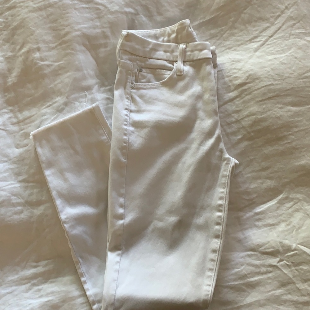 Mother looker ankle fray midrise denim